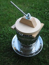 Edelstahl Obstpresse Beerenpresse Manuelle Spindelpresse 5L 1mm Grieben Grammeln