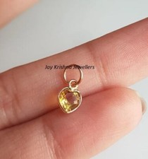 14K Gold Citrin Edelstein Herz