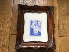 Bilderrahmen Holzlook Kunststoff Vintage Aufsteller Glas