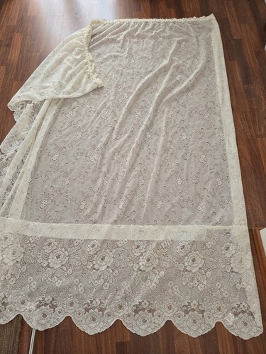 Elegante weiße spitzengardine - weiße,