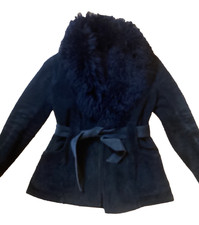 Winterjacke wildleder schwarz vinted 70er jahre