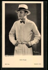 Schauspieler Willy Forst mit Fliege und Hut, Ansichtskarte 