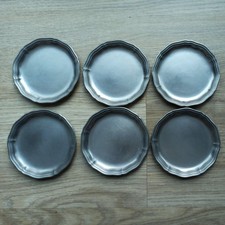 6 Zinnteller Untersetzer  Zinn