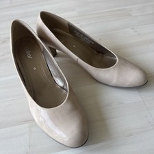 Gabor Pumps nude beige braun 43  Echtleder runde Kappe, bequem NEU