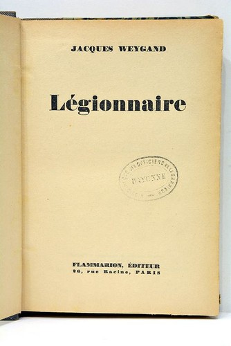 Altes buch weygand legionär - weygand,