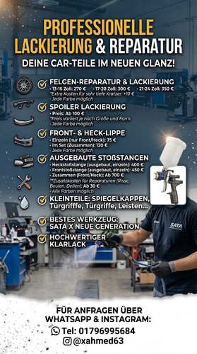 Wir lackieren ihre teile nach - wir,