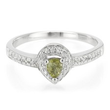 Kupfer Turmalin Silber Ring