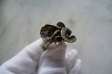 Ring Rohling basteln Blüten Blumen Strass Gr.52 53 54 größenverstellbar silbern