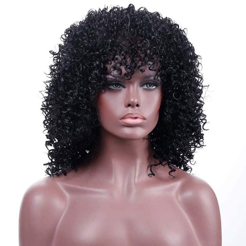 Perücke afro kinky schwarz - perücke,