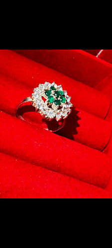 Silber 925 cluster ring - silber,