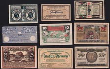 17 x Notgeld Deutschland: Gernrode Neuhaus Osterholz Kneitlingen Bad-Oeynhausen