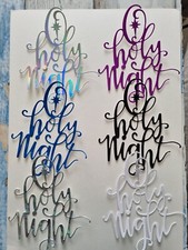 6 große Weihnachten 'Heilige Nacht' 4,5 Zoll x 4 Zoll Handwerk Stanzen Karten Topper (SET 2)