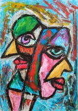 Portrait abstrakte moderne - -,