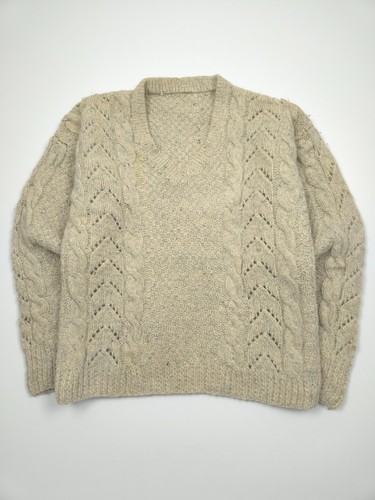 Aran zopfmuster pullover - pullover, beige