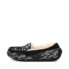 UGG Damen 1009 Slipper Schwarz Spitze Wärmendes Hausschuhe Hausschuh EU 37