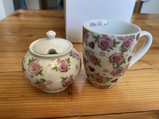 Adler Porzellan Rosentassen Und Zuckerdose