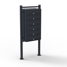 6er Briefkastenanlage Schwarz