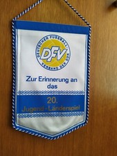 alter Wimpel 16*24 cm * DFV Fußball-Verband Erinnerung 20. Länderspiel Jug. *DDR