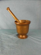 Mörser Antik Messing Bronze Schwer Verziert Zerkleinerer Apotheke 2,81 kg o7b1