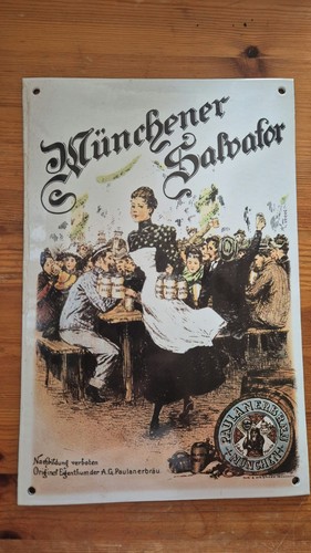 Emailschild paulaner bräu - paulaner,