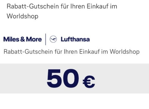 Lufthansa worldshop gutschein - lufthansa,