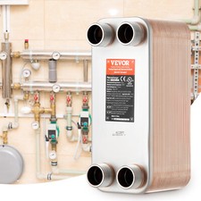 VEVOR 50 Plattenwärmetauscher 4x1-1/4Zoll MNPT-Anschlüsse 316L Edelstahl