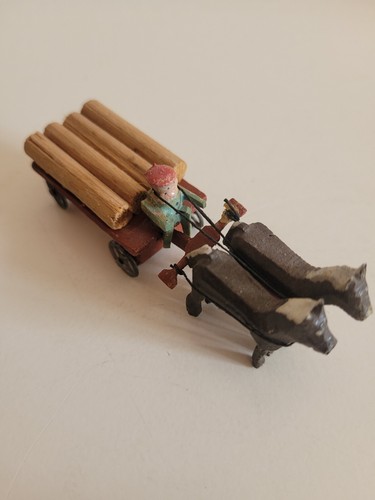 Antik pferde mit wagen - antik, ca.8