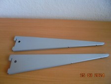 REGALTRÄGER SILBER 2-REIHIG 370 mm 2 STÜCK GEBRAUCHT