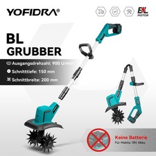 Akku-Bodenhacke Gartenfräse Elektro-Tiller Zähne Bodenfräse Für Makita 18V Akku