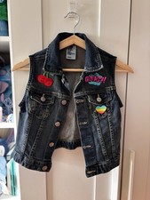 Denim Jeansjacke ärmellos –