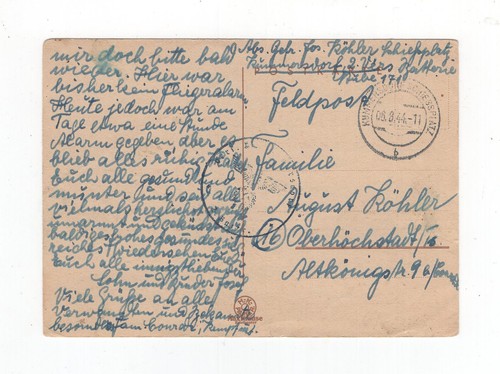 1944 reich feldpostkarte - 1944,