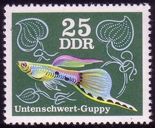 2179 Zierfische Guppys 25 Pf **