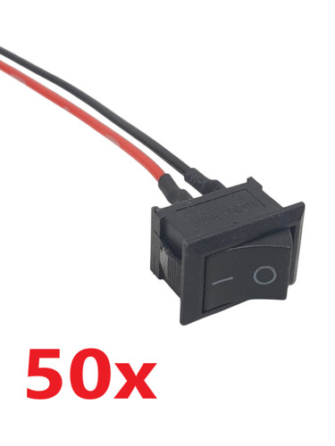 50x schwarz wippenschalter - 50x,