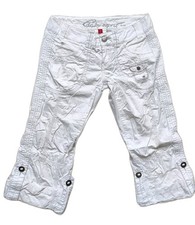 edc Esprit PLAY Damen Turn Up Cargo Stoff Hose Sommer Gr. 30