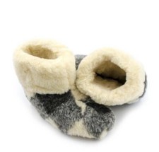 Winter Hausschuhe Warm Wollsocken Schafwolle HüttenSchuhe Leder Handarbeit