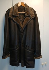 Herren Ledermantmit mit Lammfell (echtes Leder)