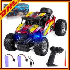 Ferngesteuertes Auto 2,4 GHz Rennauto  All Terrain RC Geländewagen LED-Leuchten