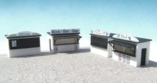 4 Stk. Marktbuden,  Bausatz