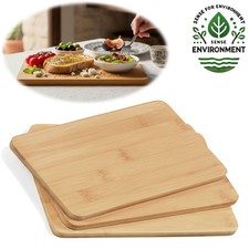 3x Holz Frühstücksbrett Set