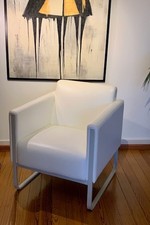 Sessel Lounge Cocktail Club ARUBA Gestell weißgrau Kunstleder 1-Sitzer weiß