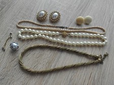 Halsketten, Ohrclips Vintage