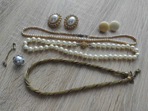 Halsketten ohrclips vintage - halsketten,,