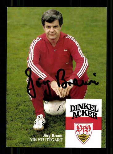 Jörg braun autogrammkarte vfb - braun,
