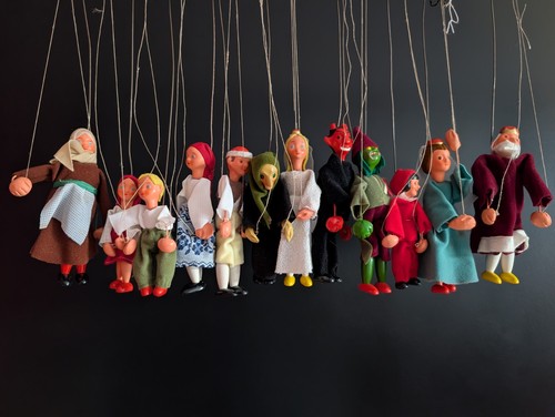 Vintage puppen jas loutky - puppen,