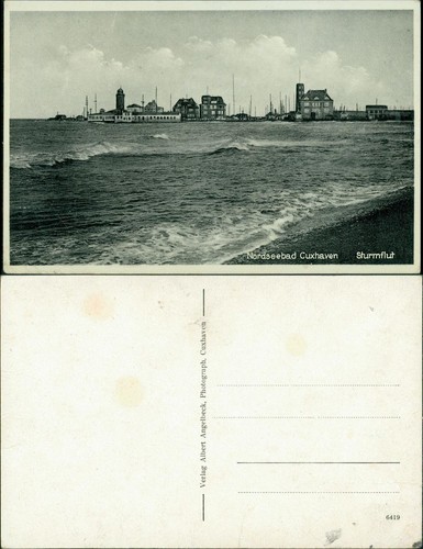 Ansichtskarte cuxhaven blick - ansichtskarte,