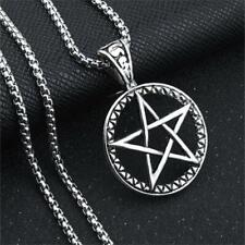 Halskette mit Pentagramm Anhänger Stern Wicca Amulett Witchcraft Hexen Gothic