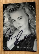 TINA RULAND - Autogrammkarte - original signiert