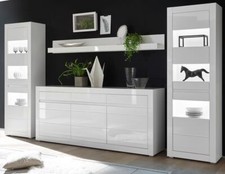 Wohnwand Schrankwand weiß