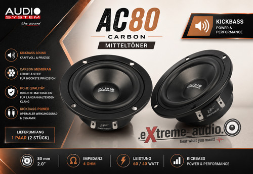 Audio system ac80 - ac80, carbon