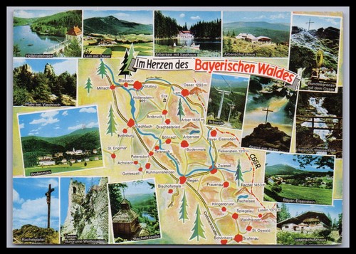 Ansichtskarte bayerischer wald - ansichtskarte,